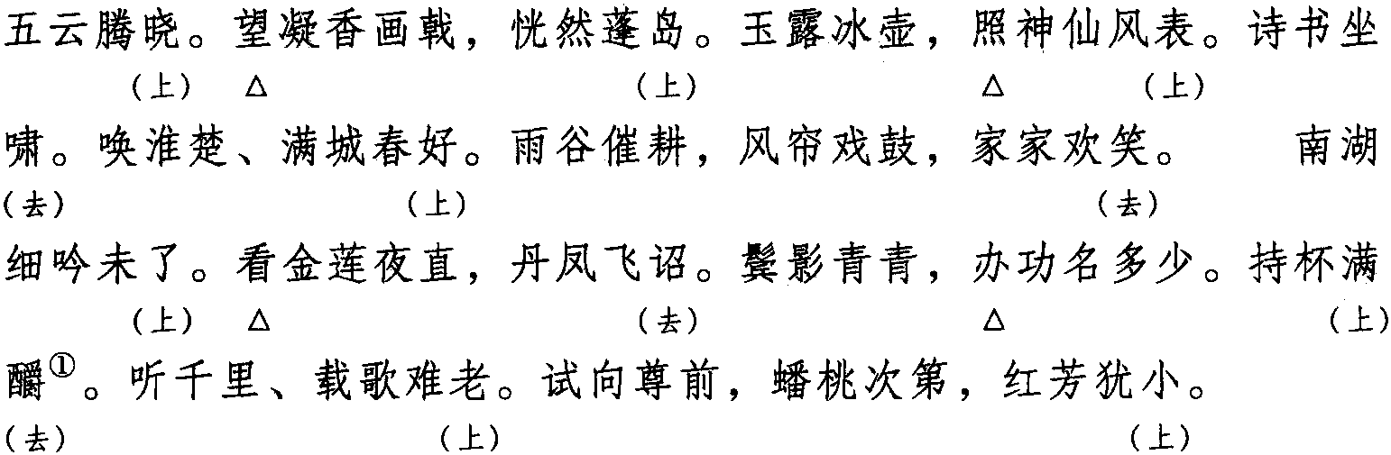 《月城春》词牌|格律|词趣|词谱|词例